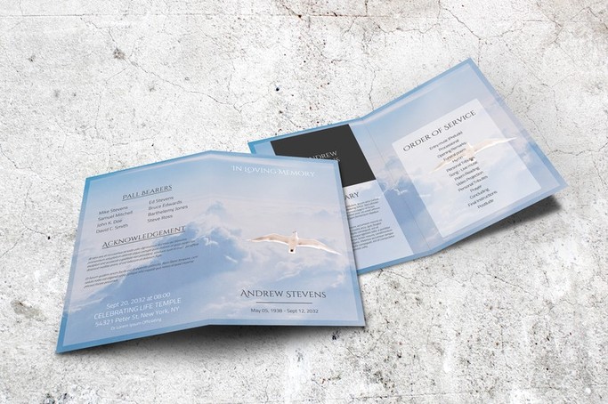 Heaven Funeral Program
