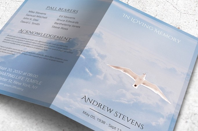 Heaven Funeral Program