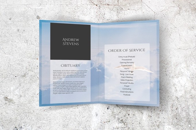 Order of service template