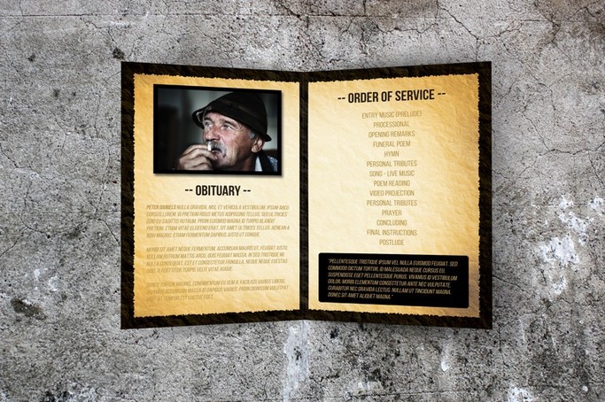 order of service template