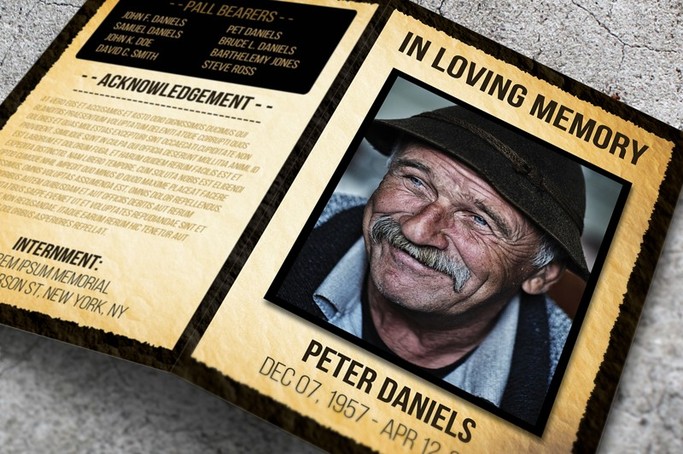 wanted funeral template