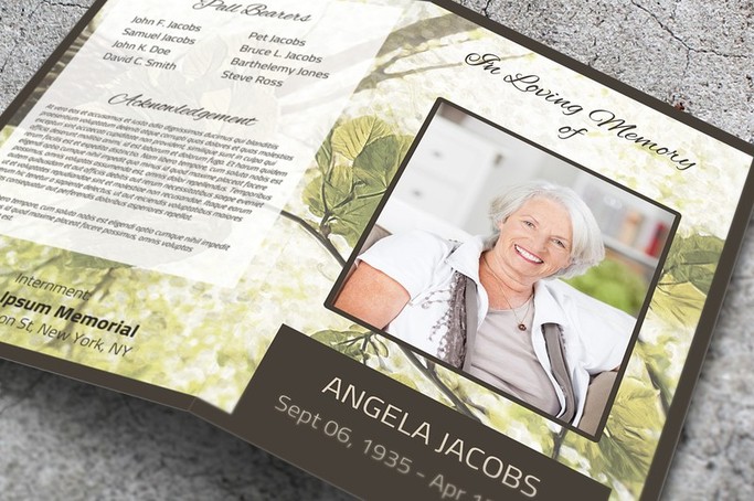 floral funeral template