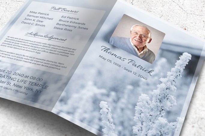 winter funeral program