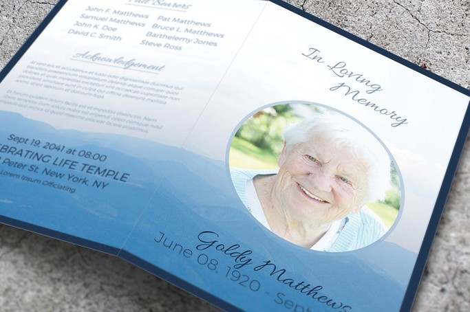 creative funeral template