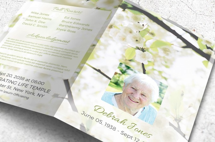 beautiful funeral template