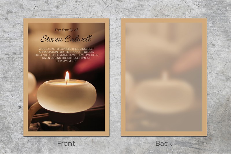 Candle Memorial Card