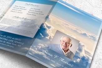 Clouds Funeral Program