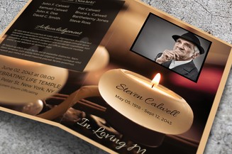 Memorial booklet candles